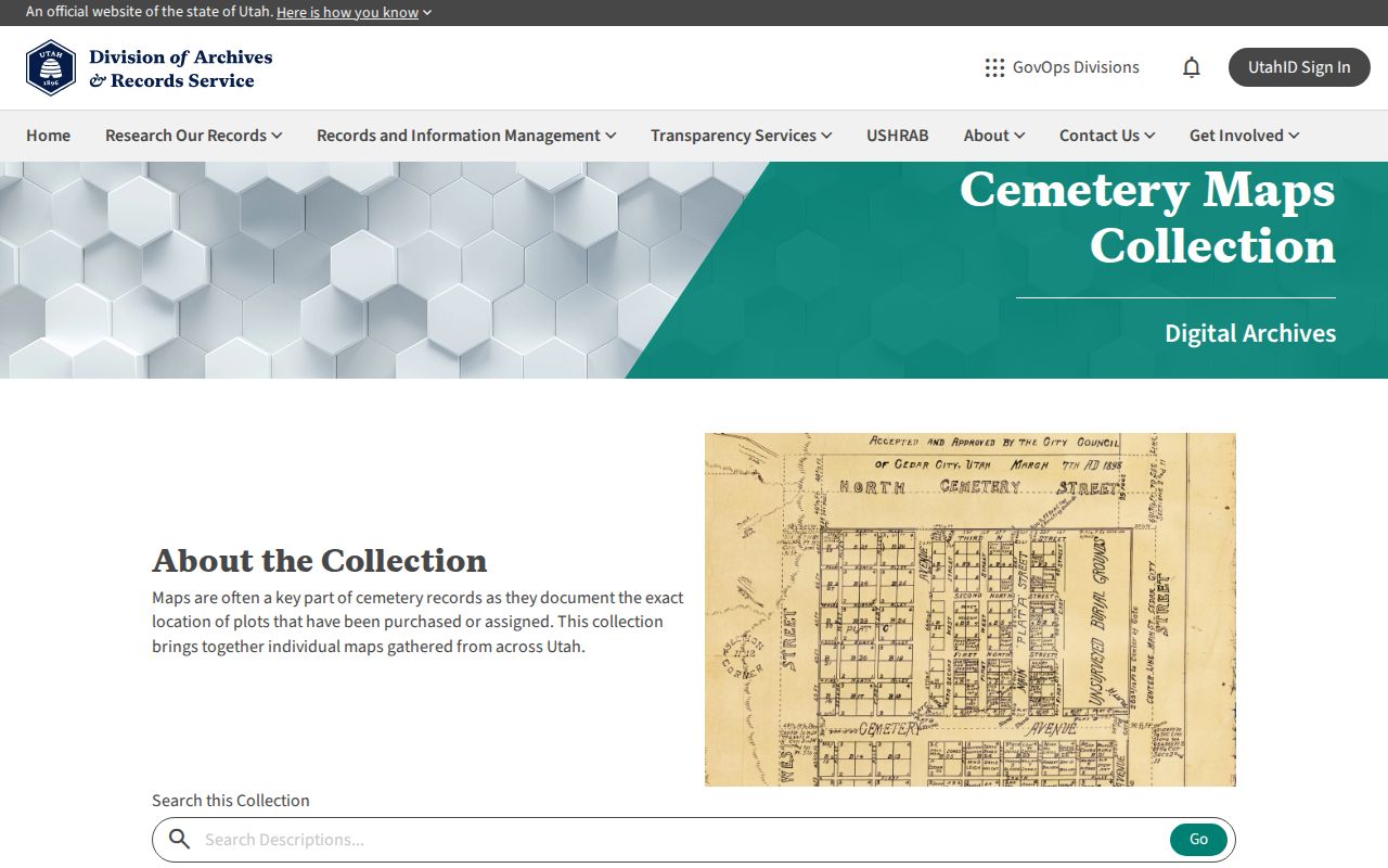 Cedar City people search with the historic cemetery and owner map
